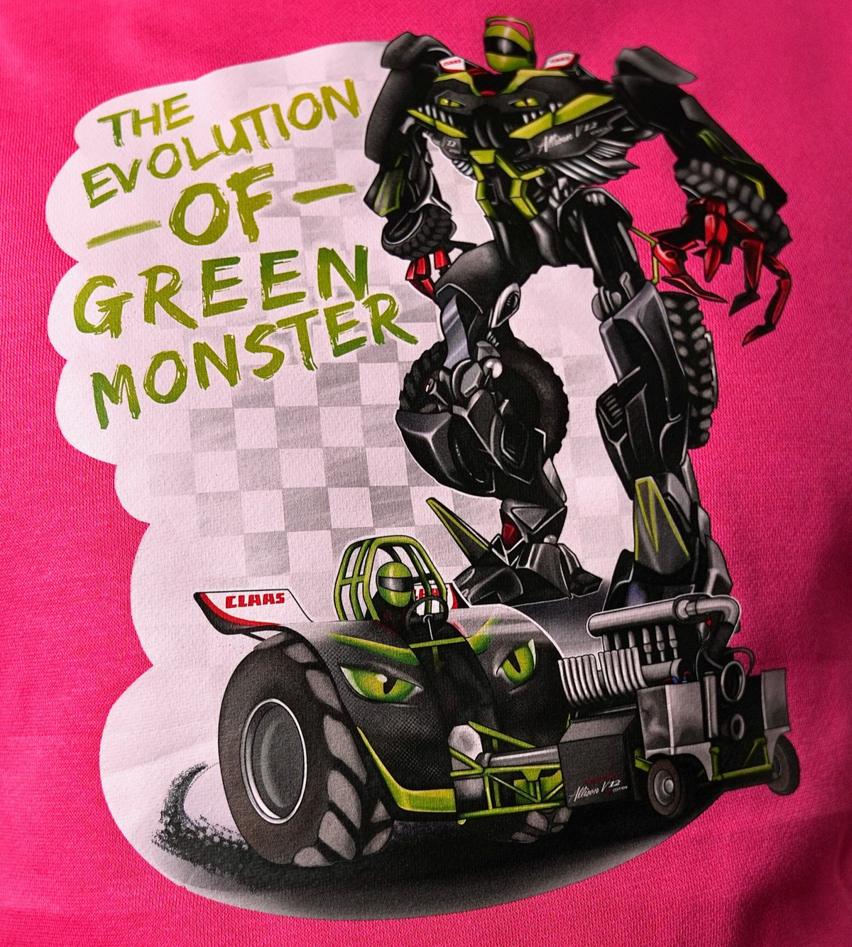 Hoodie "EVOLUTION OF GREEN MONSTER" - Kinder